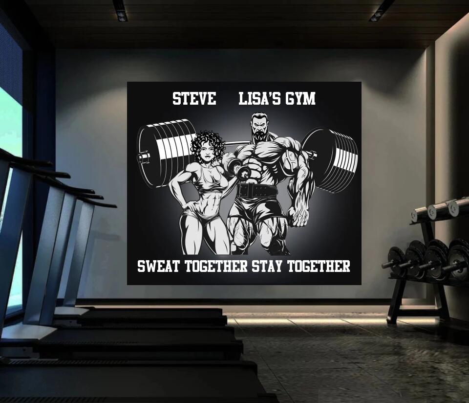 Personalized Gym Flags for Couples